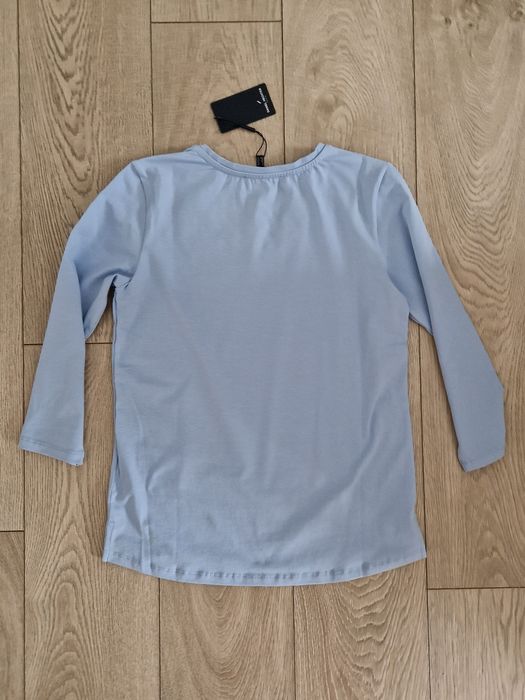 Daniel Hechter błękitny T-shirt z 3/4 rękawem