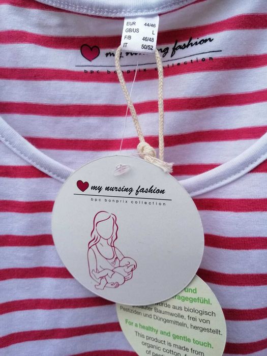 Bawełnaina piżama ciążowa 3 części, legginsy i 2 bluzki 44/46