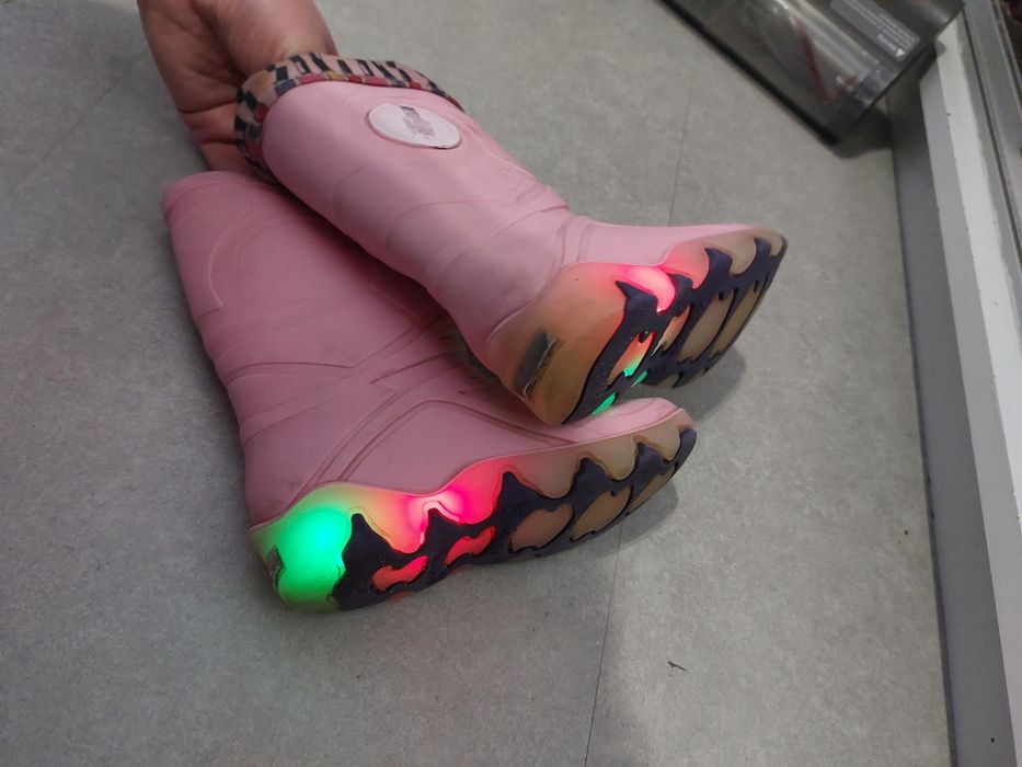 Kalosze lidl  świecące z wyjmowaną ocieplaną wkładką 24/25 lupilu