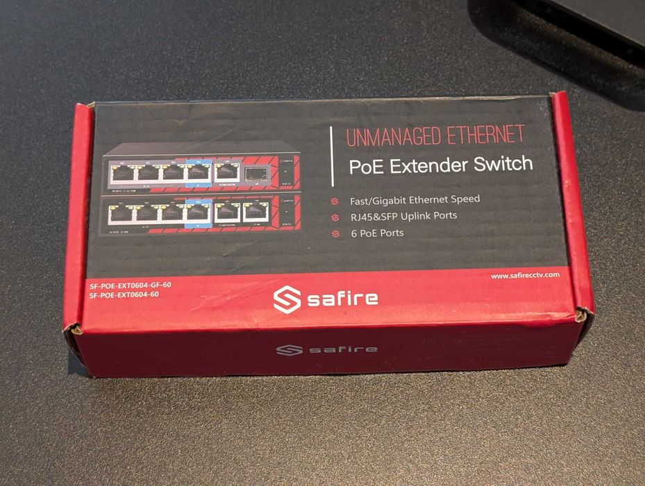 PoE Estender Switch 6 portas PoE