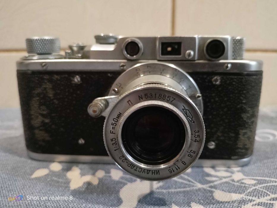 Фотоаппарат Зоркий 1, Индустар 22