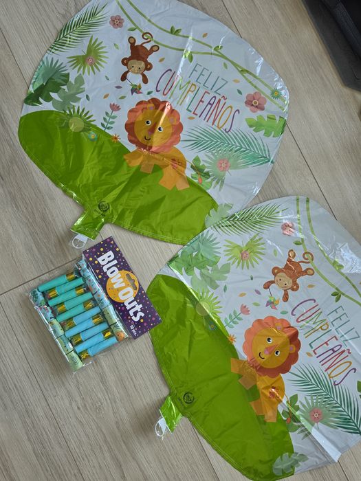 Balony trąɓki urodziny jungle dżungla