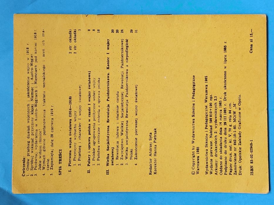 książka POLSKA I ŚWIAT Q LATACH 1914r-1918r