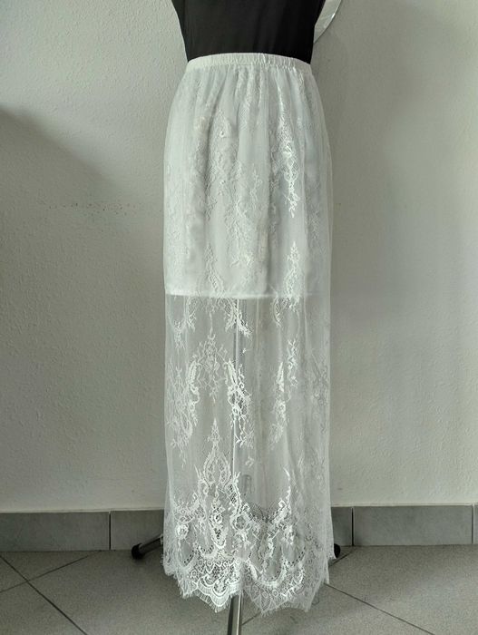 Читай опис! Гіпюрова біла чорна спідниця довга мереживна прозора,штани