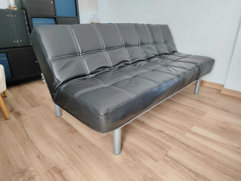 Sofa preto em pele