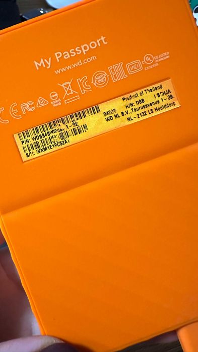 Зовнішній жорсткий диск WD My Passport 2TB Orange (USB 3.0)
