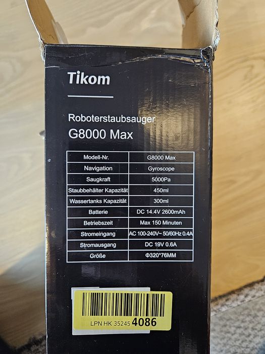 Inteligentny robot odkurzający Tikom G8000 Max