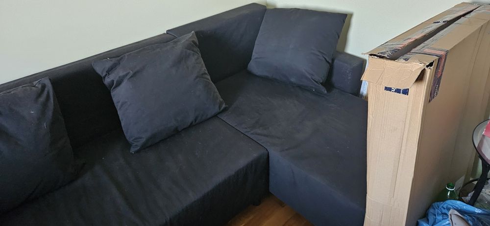 Sofa Kanapa IKEA czarna Narożna prawa lub lewa