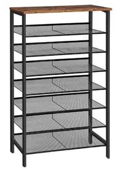 Szafka na buty HOOBRO 60 x 137 x 30 cm odcienie brązu