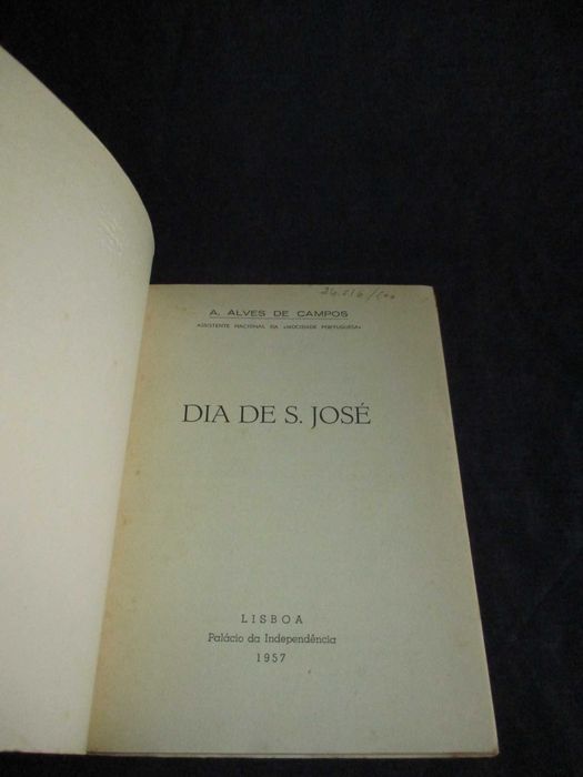 Livro Dia de S. José A. Alves de Campos Mocidade Portuguesa 1957