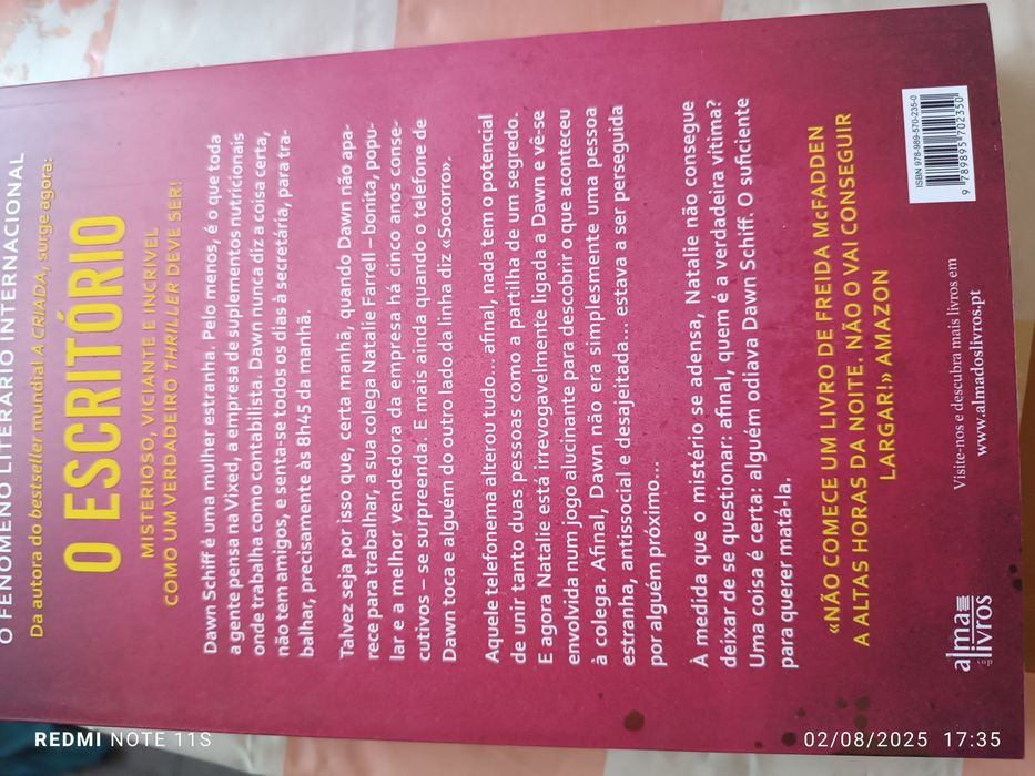 Livro NOVO o ESCRITÓRIO de FREIDA McFADDEN