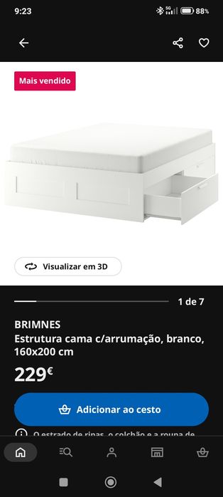 Conjunto de quarto Brimnes cama 160<200