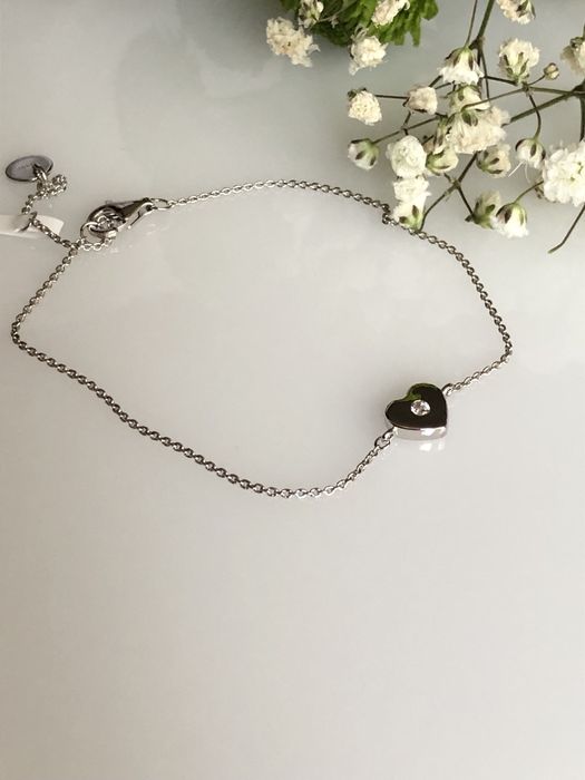 Срібний браслет Esprit, серце, позолота