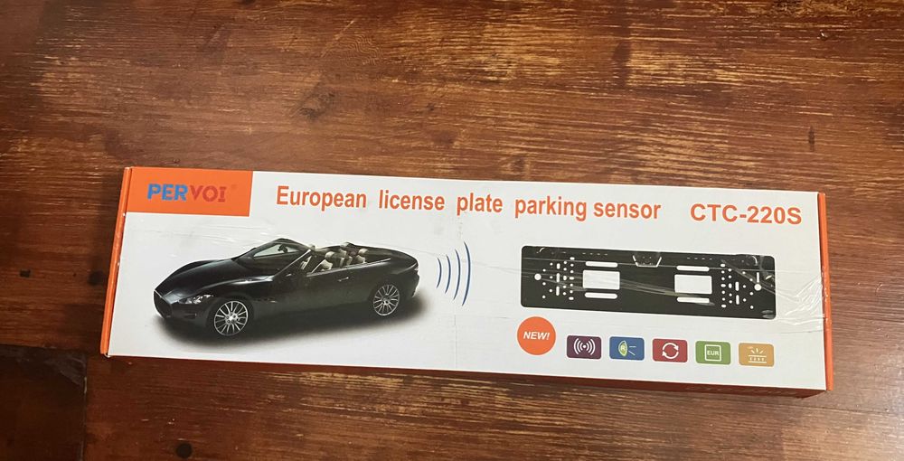 Suporte de Matrícula Europeu com Sensor de Estacionamento