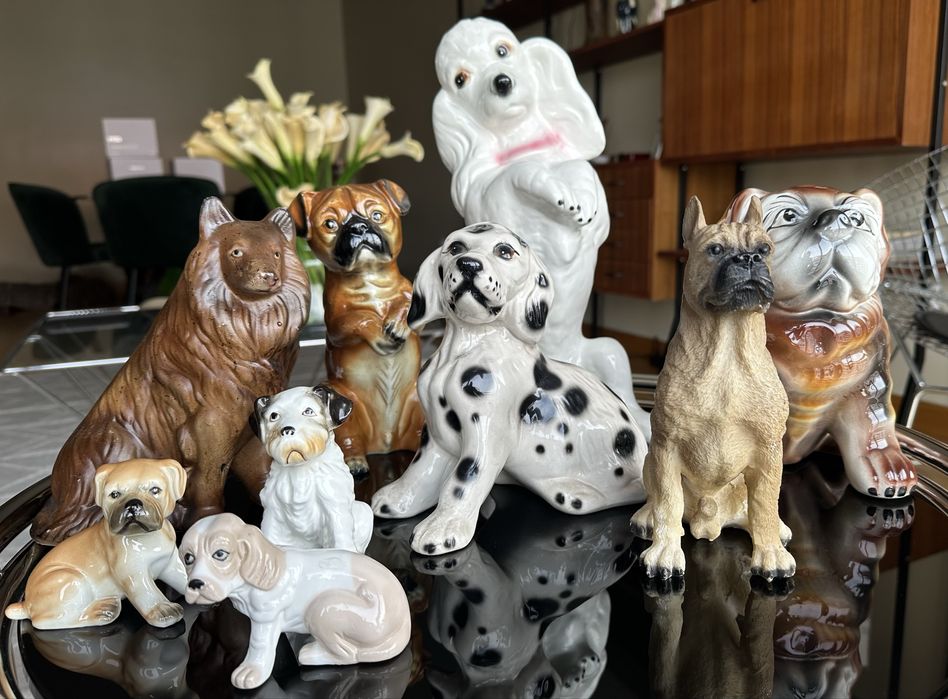 Cães em ceramica de epoca