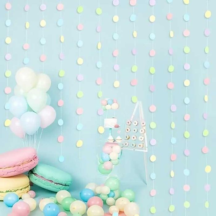 Łańcuch dekoracja pastelowa girlanda, urodziny, roczek