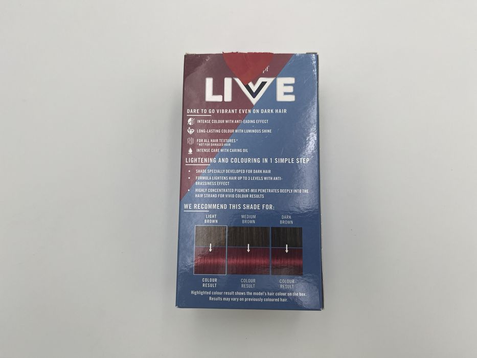 Фарба для волосся Schwarzkopf LIVE Colour + Lift L75 Deep Red (нова)