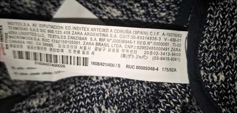 Kardigan Zara Man rozm.S