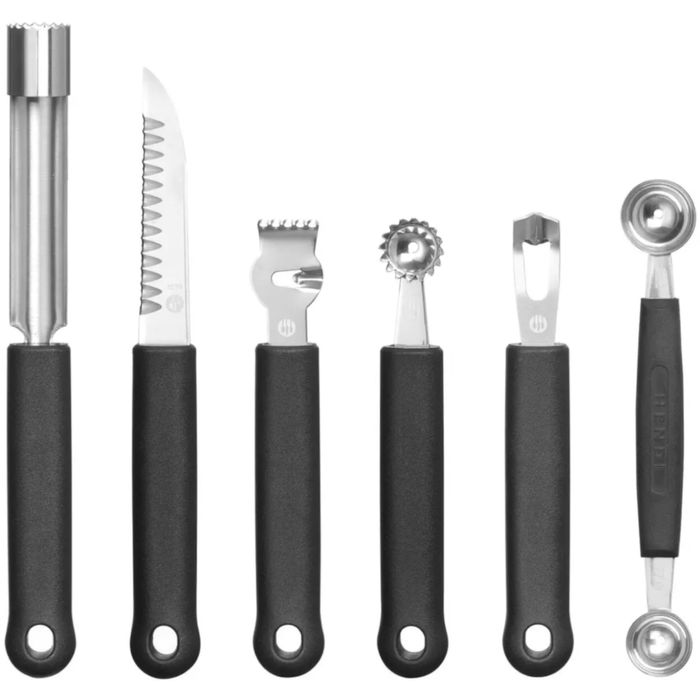 Zestaw noży dekoracyjnych do warzyw i owoców 6 szt. - hendi 856291