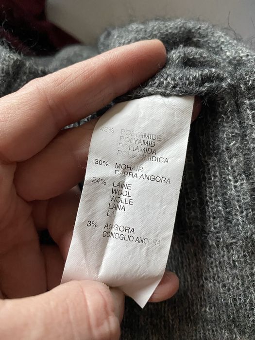 Wełniany elegancki sweter moherowy sweterek w serek z wełny