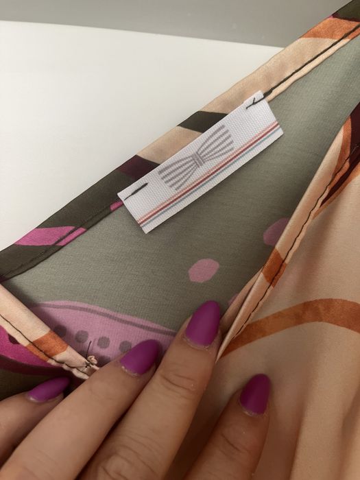 Zjawiskowa sukienka fuksja khaki maxi roz m lato wesele