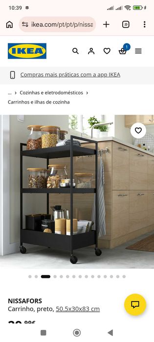 Carrinho de arrumação ikea