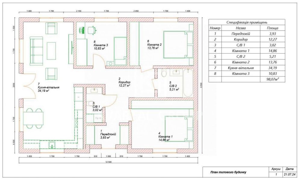 Одноповерхові будинки! смт.Ворзель. без комісії
