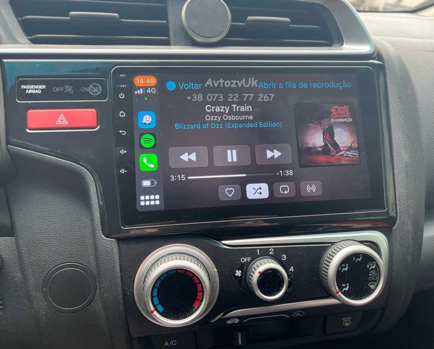 Магнитола JAZZ FIT Honda STREAM Джаз GPS USB 2 дин CarPlay Android 15