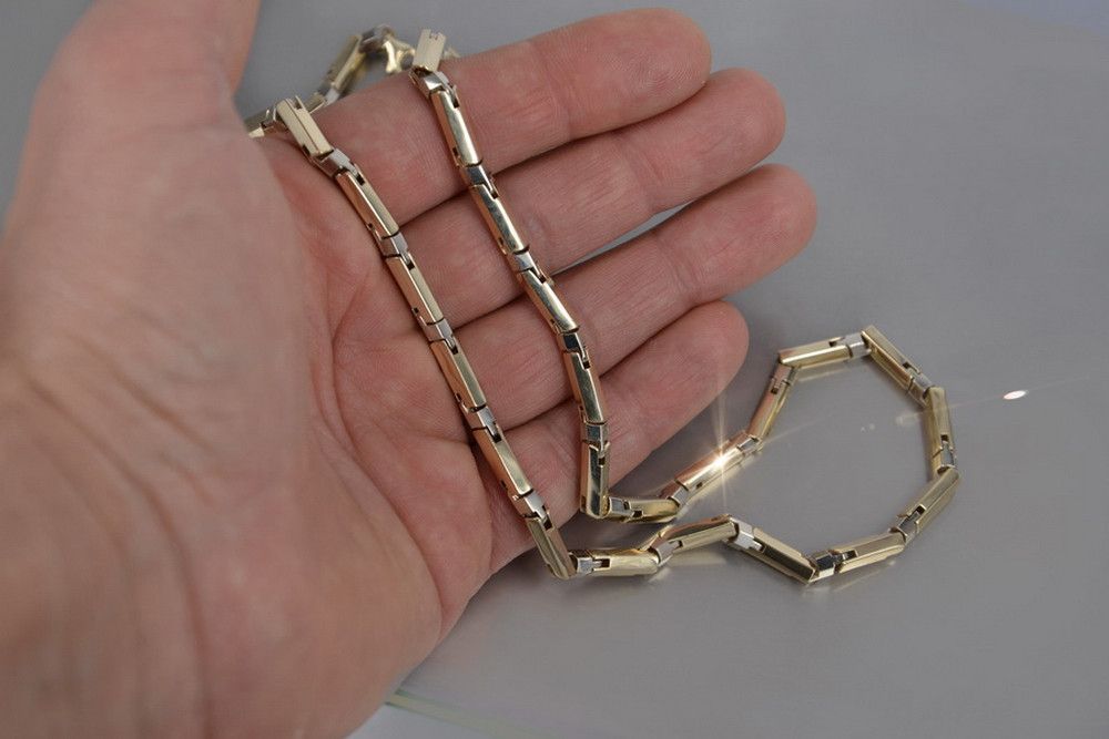 Złoty łańcuszek z żółtego złota 14k 585 Hammer cc047yw 60cm Katowice