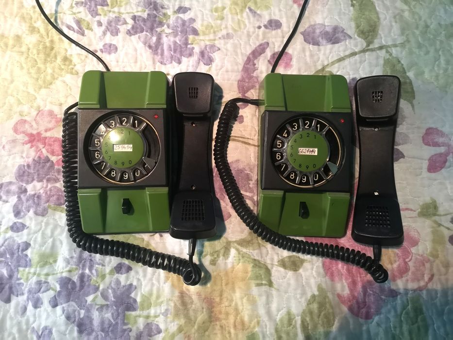 Telefon stacjonarny tarczowy zielony prl wysyłka