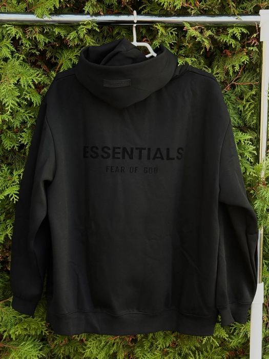 Худи Essentials FOG серое мужское худі Ессеншиалс худи чорне чоловіче