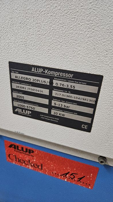 Sprężarka śrubowa ALUP z falownikiem