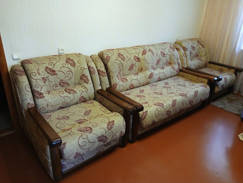 Диван, крісло 2 шт, Львівська фабрика меблів