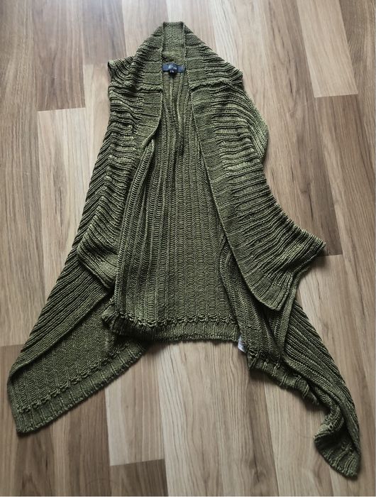 Boho narzutka, dziergana, bezrękawnik