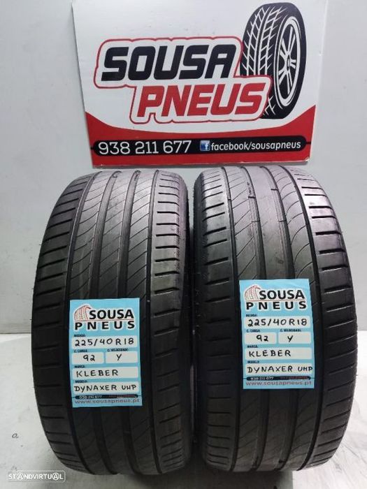 2 pneus semi novos 225-40r18 kleber - oferta dos portes