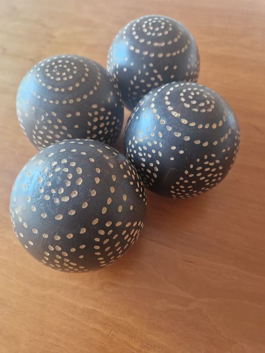 Bolas decorativas de madeira para centro de mesa