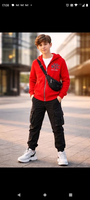 Bluza rozpinana na suwak z kapturem Cocodrillo 158