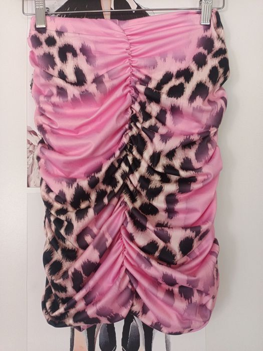 Spódnica damska by me marszczona leopard hit viral style new hot Basic