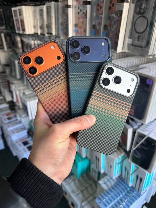 Карбоновий чохол для iPhone 17 Pro / Max чехол айфон про макс carbon