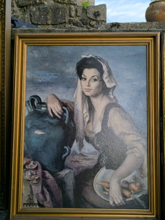 Conjunto de 5 quadros antigos