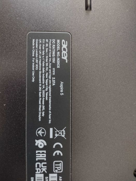 Laptop Acer Aspire 5 N20C5 i5-1135G7 2.4Ghz 8GB Win11 SSD-475GB 15.6"