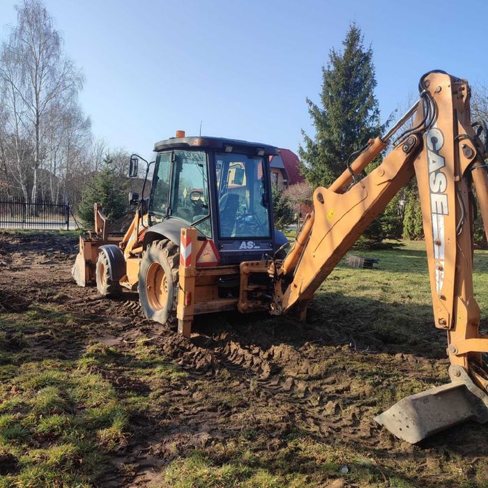 Usługi koparko ładowarką ,roboty ziemne , transport wywrotka