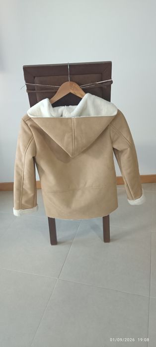 Casaco menina com pelo - zara