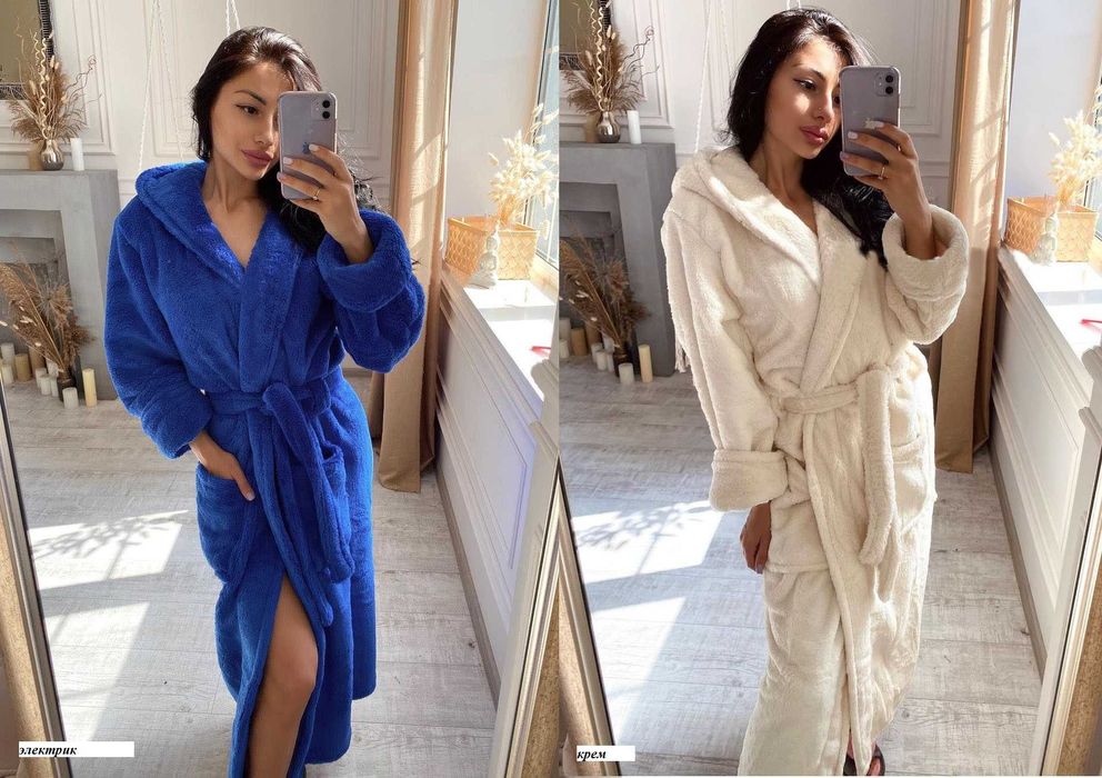 Женский длинный махровый халат, супер качество ,Халат теплый, НОВИНКИ