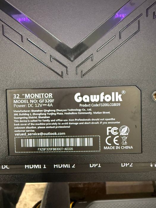 Монітор 32»дюйма 4K Gawfolk GF320F /НОВИЙ/гарантія