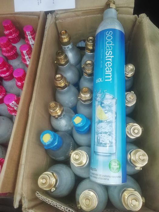 Wymiana naboju SODASTREAM Pink/blue możliwa sprzedaż butli/ cylindrów