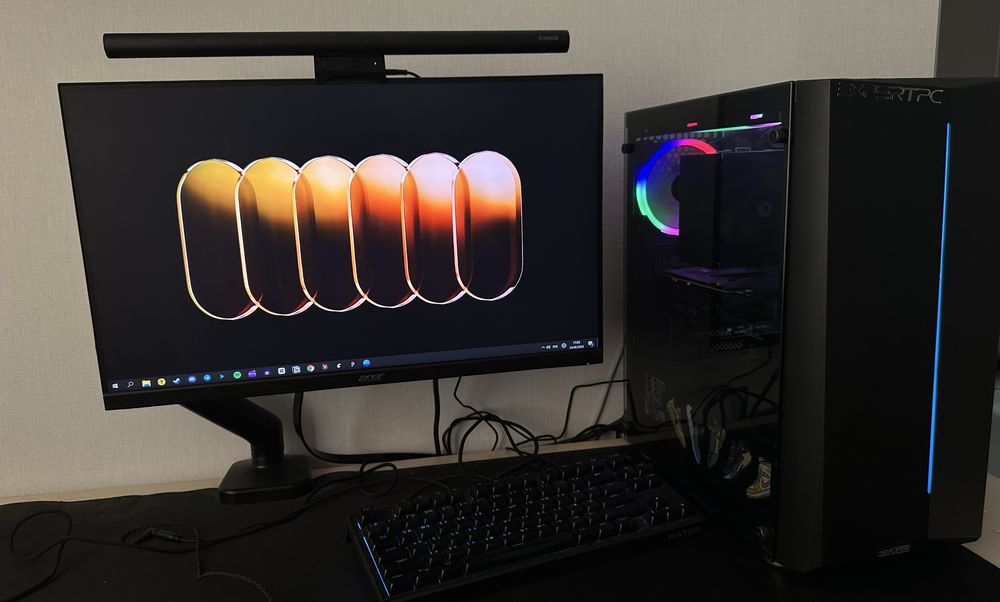 Игровой комплект: Монитор Acer Nitro 180Hz 23.8" IPS на кронштейне + сенсорная лампа Baseus