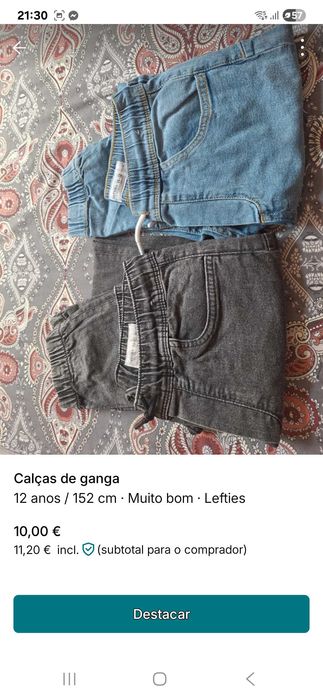 Calças de ganga rapaz