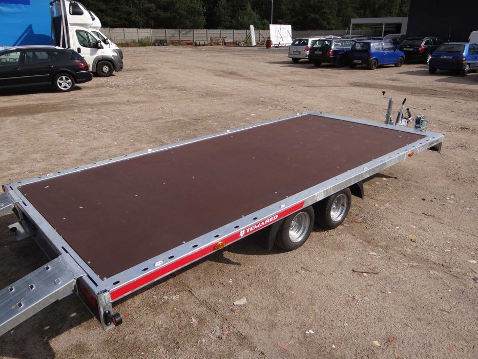 Laweta TEMARED CARPLATFORM 4521 449 x 211 cm DMC 2700 kg 2 osie hamowana wciągarka najazdy DOSTAWA | RATY | GOTOWA DO REJESTRACJI