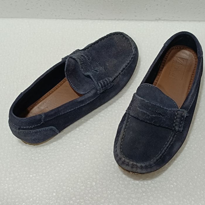 Sapatos Camurça Azul Zara Criança Tamanho 34